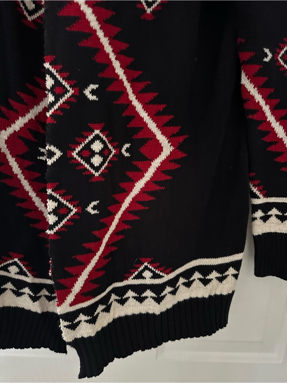Lauren Ralph Lauren Southwestern Aztec Open Cardigan Sweater XL - Picture 4 of 10